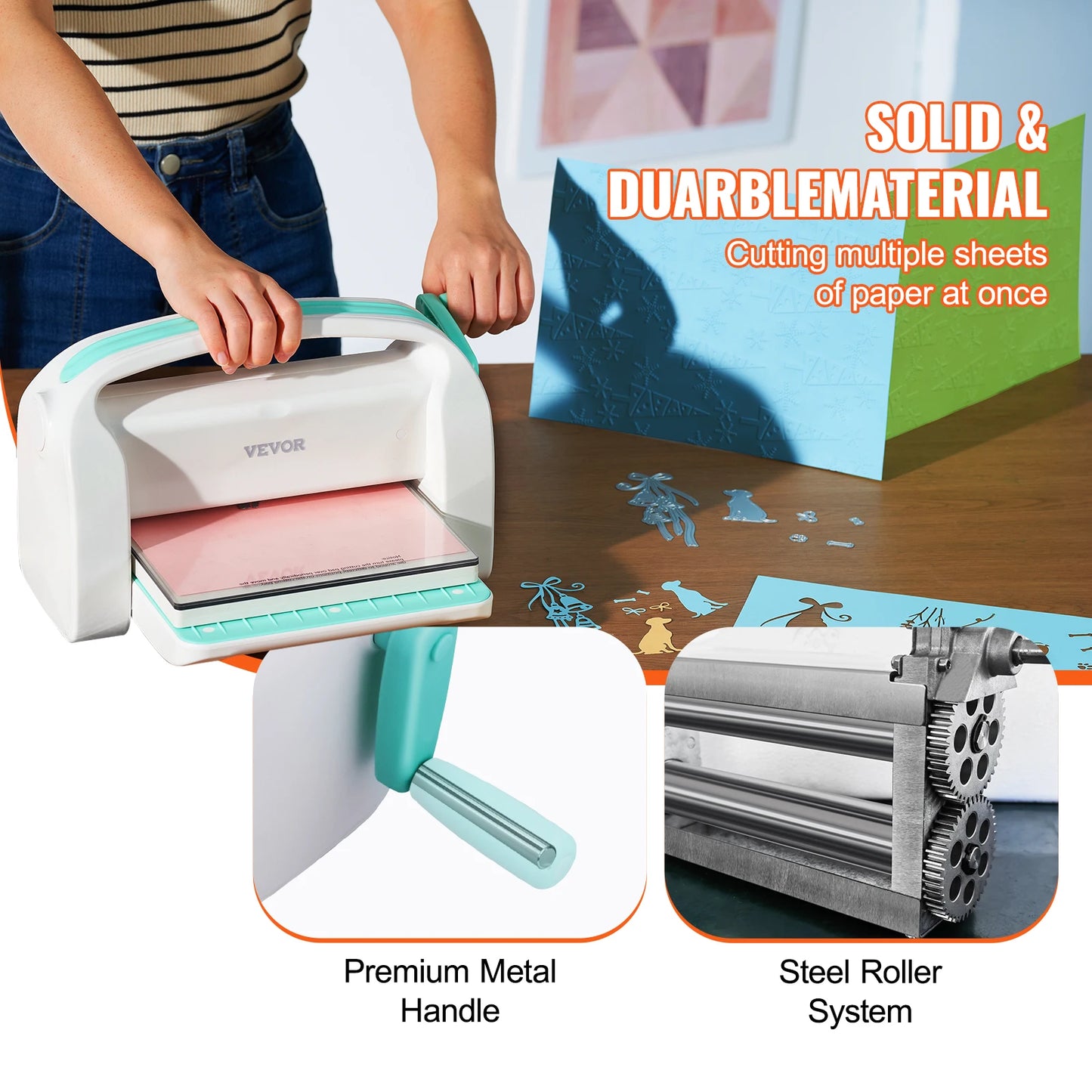 Manual Die Cutting & Embossing Machine for DIY Crafts