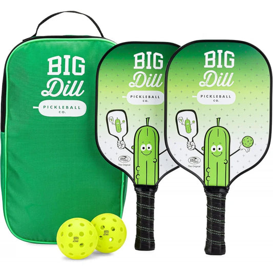 Carbon Fiber Pickleball Paddle Set with Balls and Bag