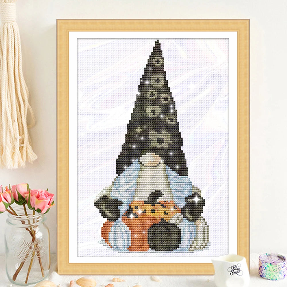 Cute Gnome Bead Embroidery Cross Stitch Kit