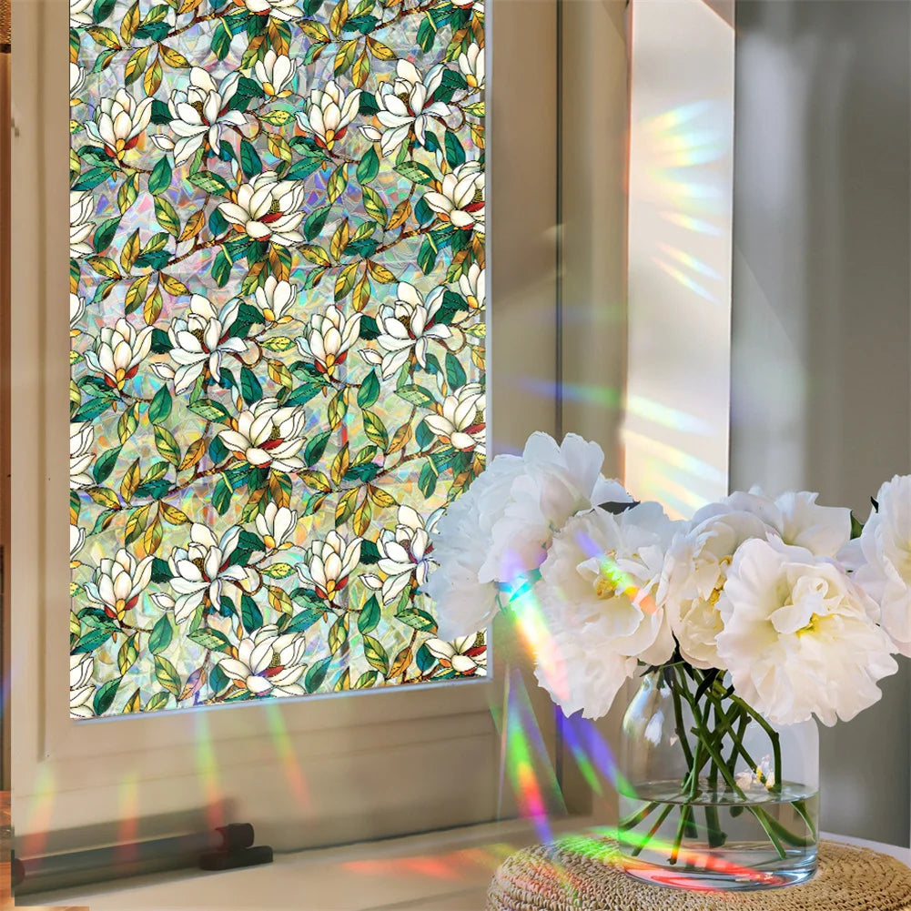 Static Cling Floral Window Film