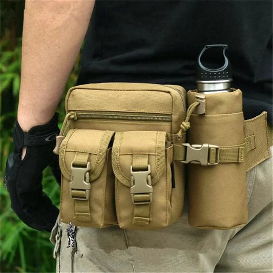 Military Waist Pack with Water Bottle Pouch