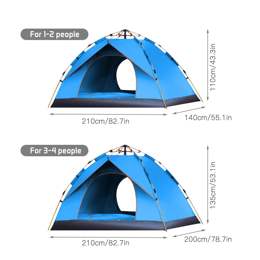 Outdoor Pop Up Camping Tent Water-Resistant Portable Instant Shelter