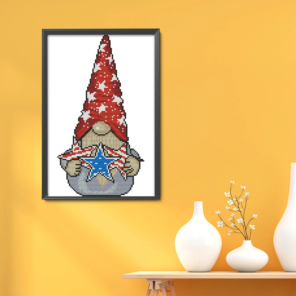 Cute Gnome Bead Embroidery Cross Stitch Kit