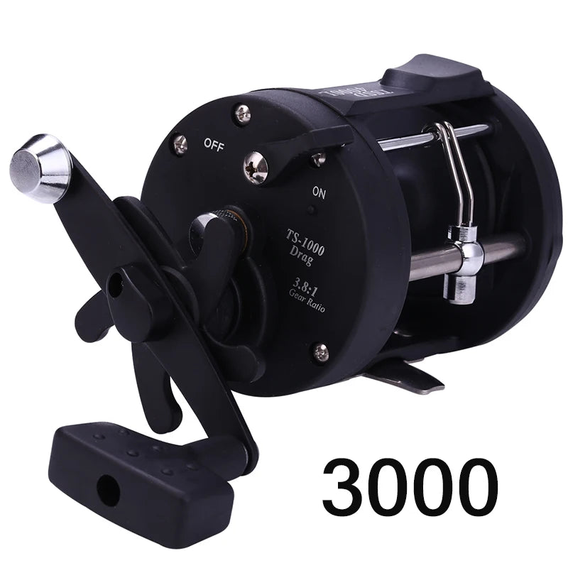 Saltwater Trolling Drum Fishing Reel Large Line Capacity