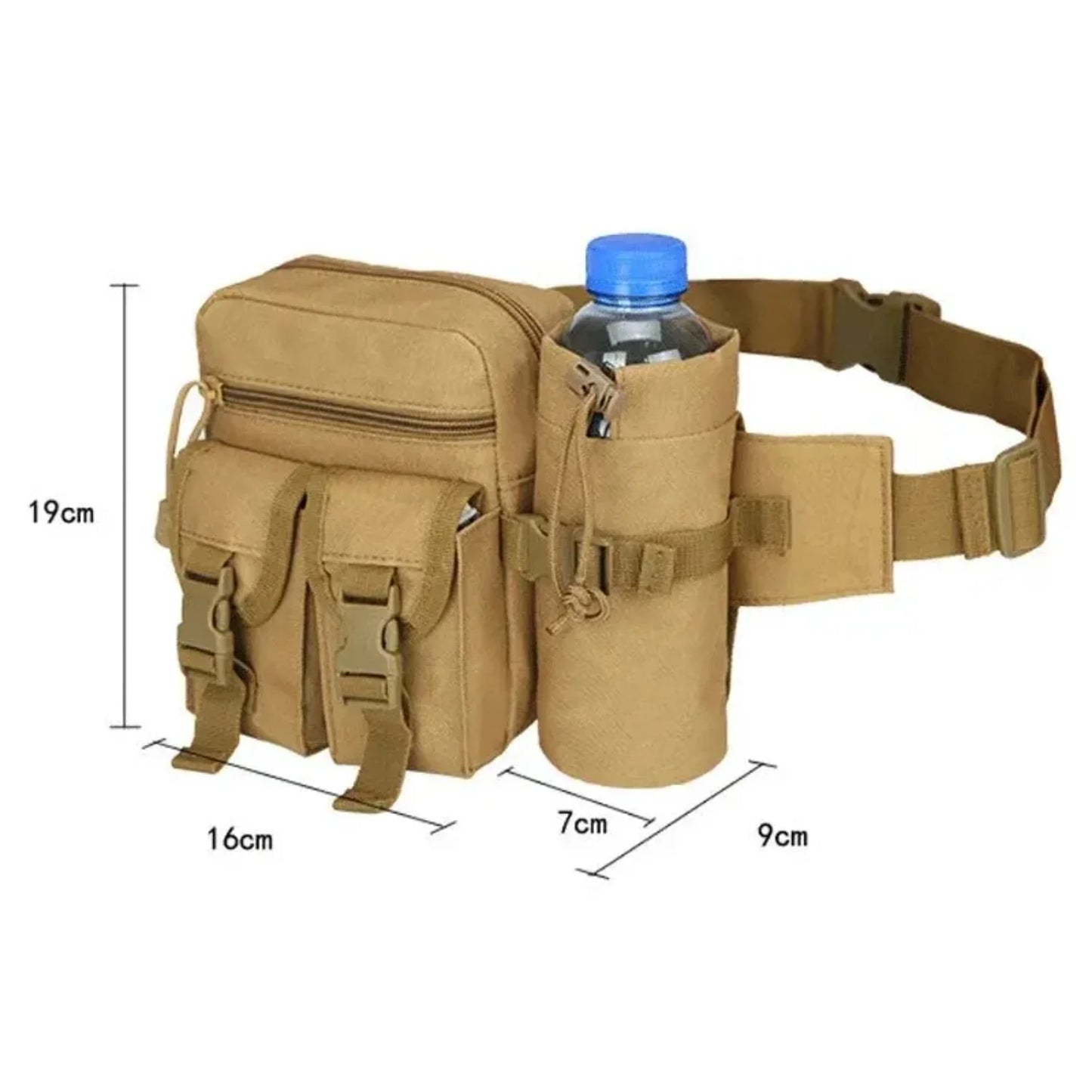 Military Waist Pack with Water Bottle Pouch