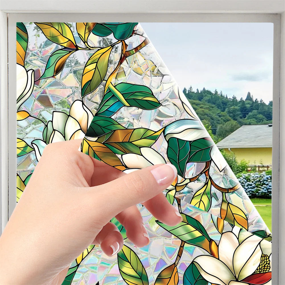 Static Cling Floral Window Film