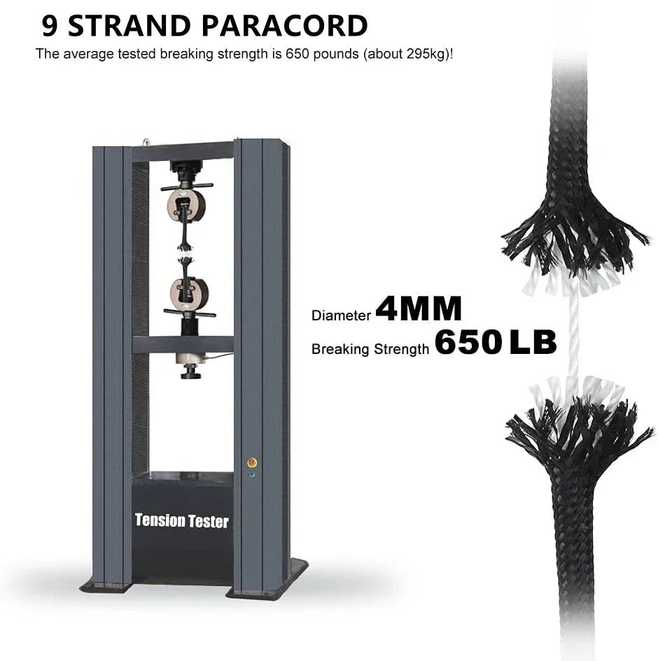 Military Paracord 9-Core 650lb Survival Rope