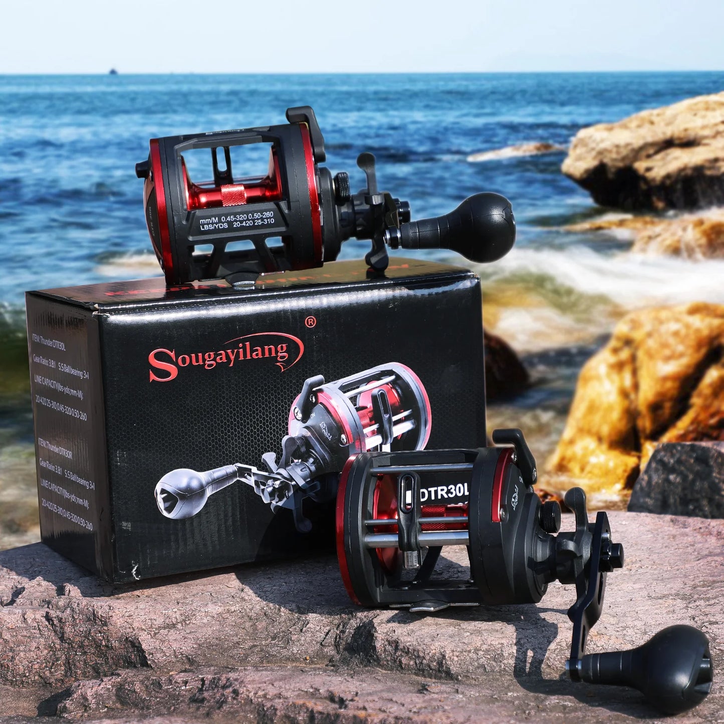 Saltwater Trolling Drum Fishing Reel Large Line Capacity