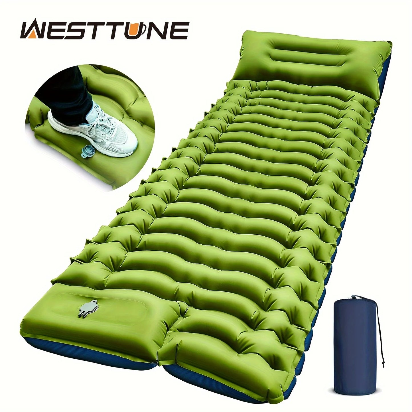 Ultralight Camping Sleeping Pad with Built-in Pump