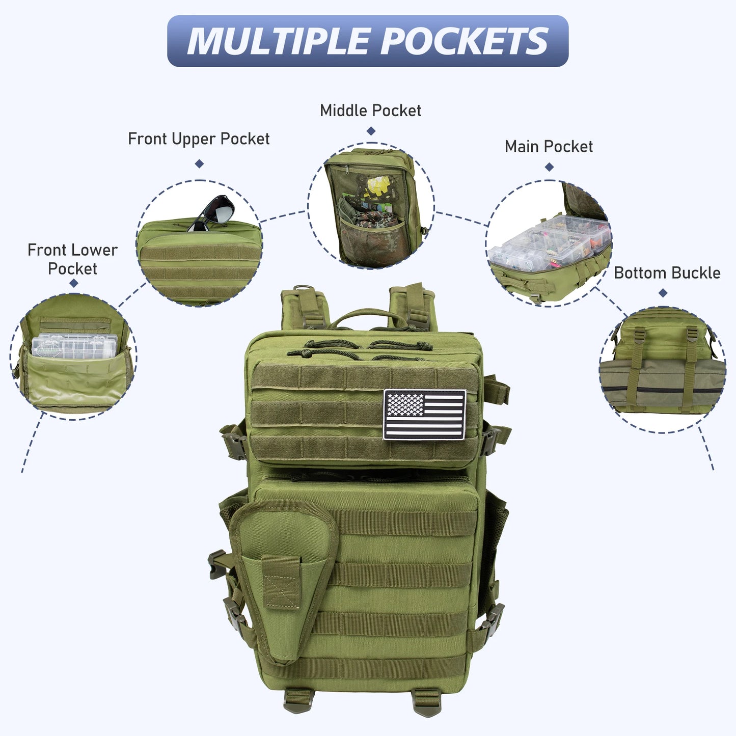 Military Waterproof Backpack Large Capacity