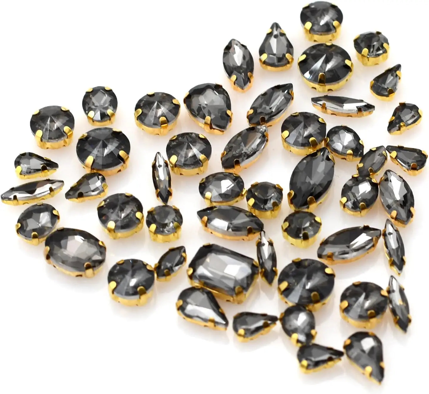 Craft Rhinestones 50pcs Mixed Shapes Metal Claw