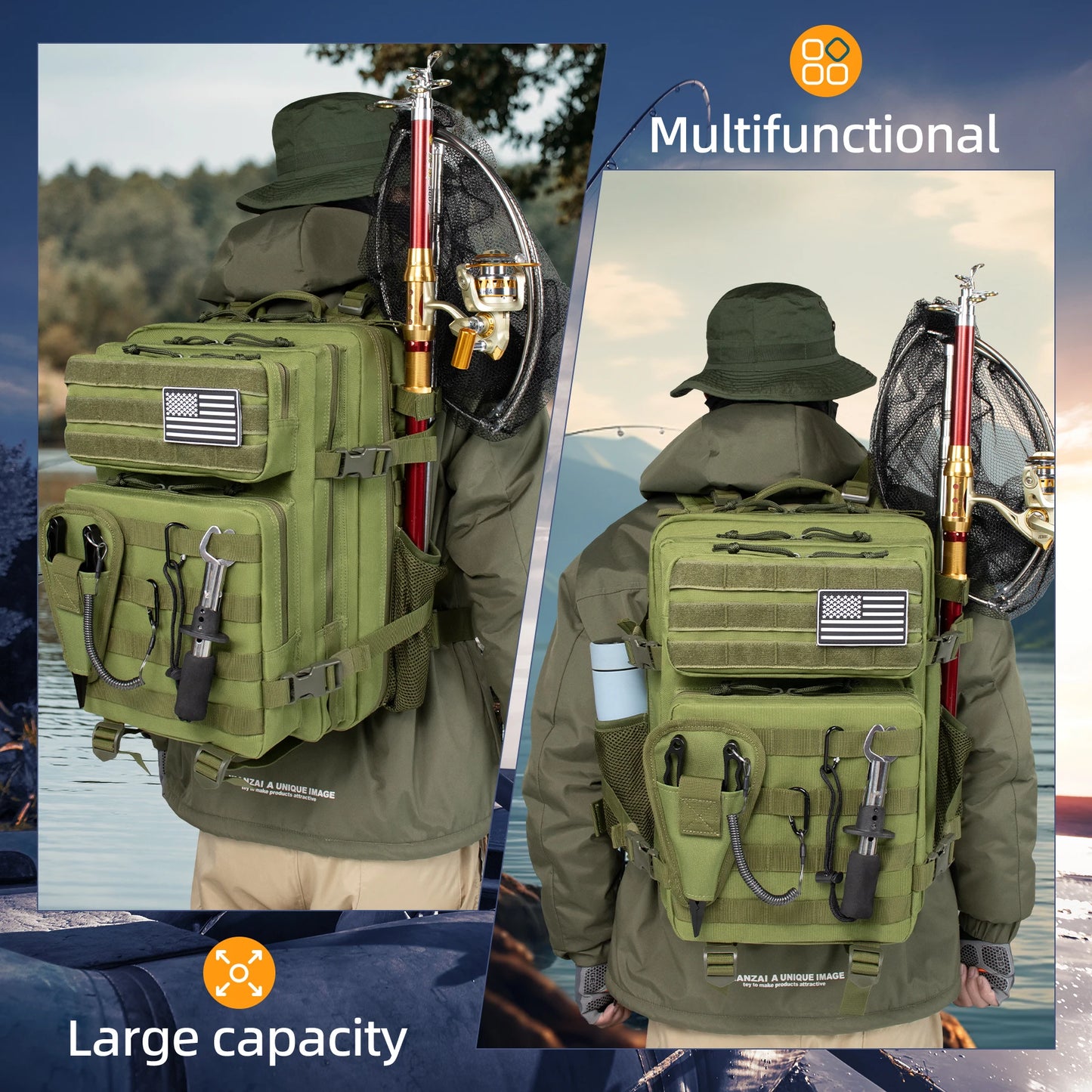 Military Waterproof Backpack Large Capacity