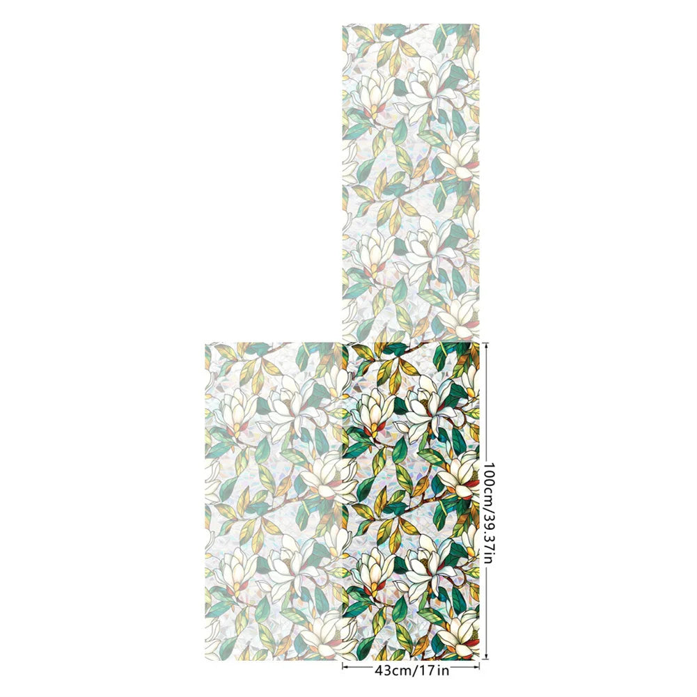 Static Cling Floral Window Film